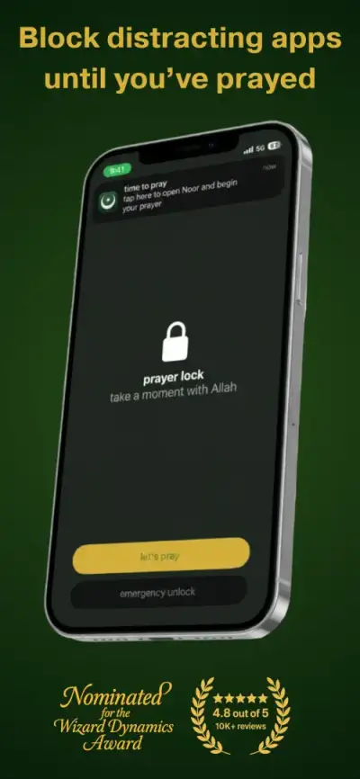 Prayer Lock Noor app